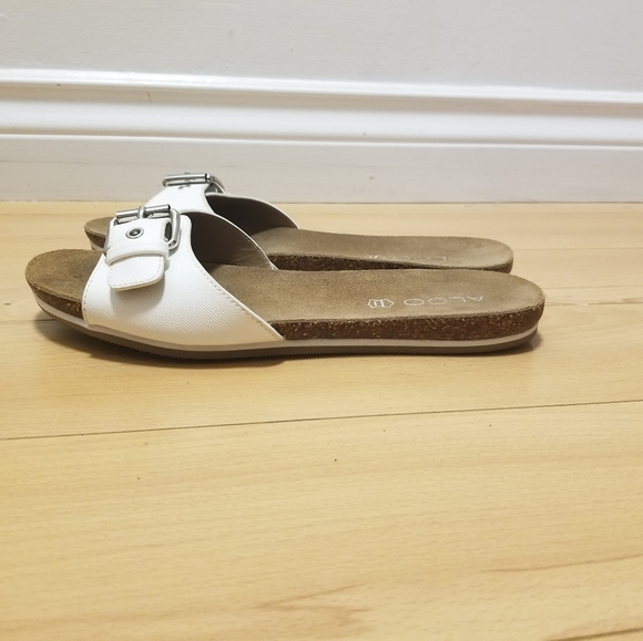 Aldo white women slip-on handles with buckle - wn7 - Picture 4 of 6